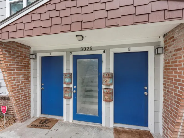 a front view of a building