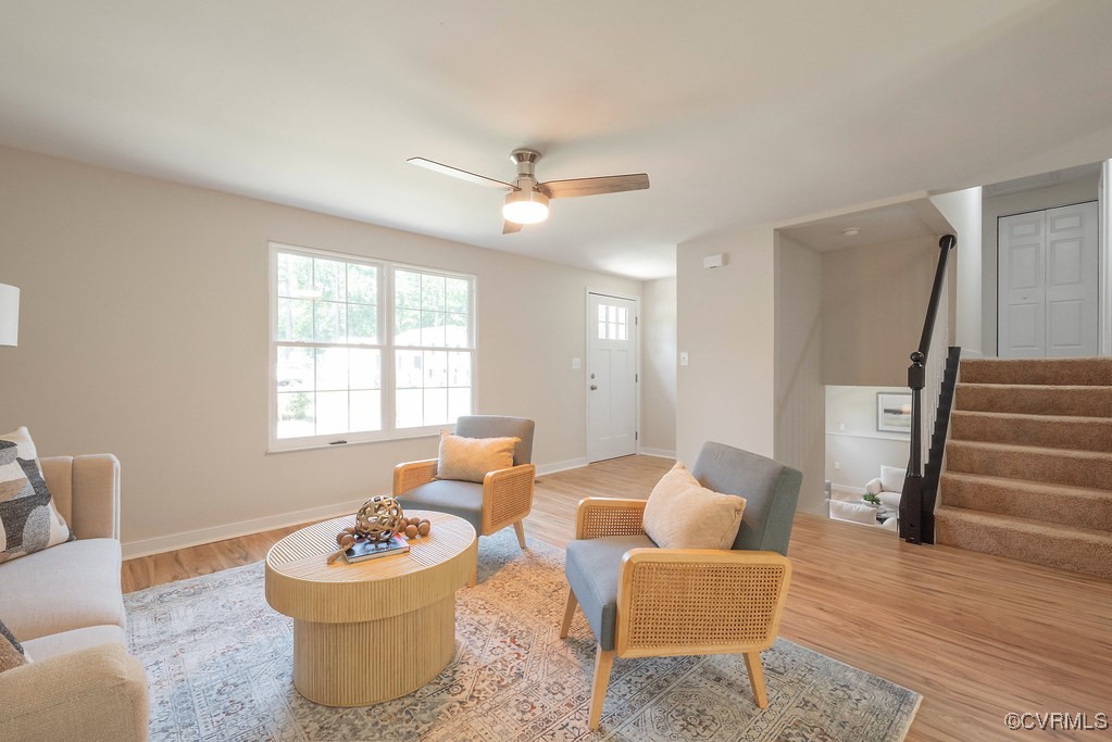 5003 Meredith Woods Road Glen Allen, VA 23060 - Photo 12 of 36 a living room with furniture and wooden floor