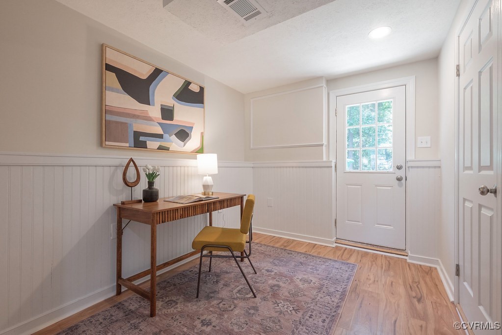5003 Meredith Woods Road Glen Allen, VA 23060 - Photo 17 of 36 a view of a workspace with wooden floor and a window