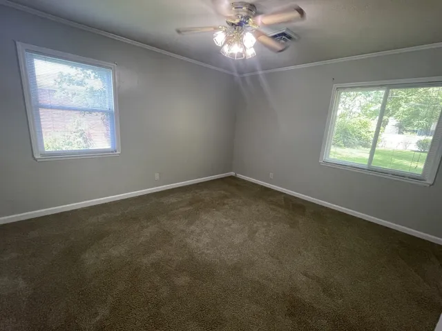 an empty room with a window