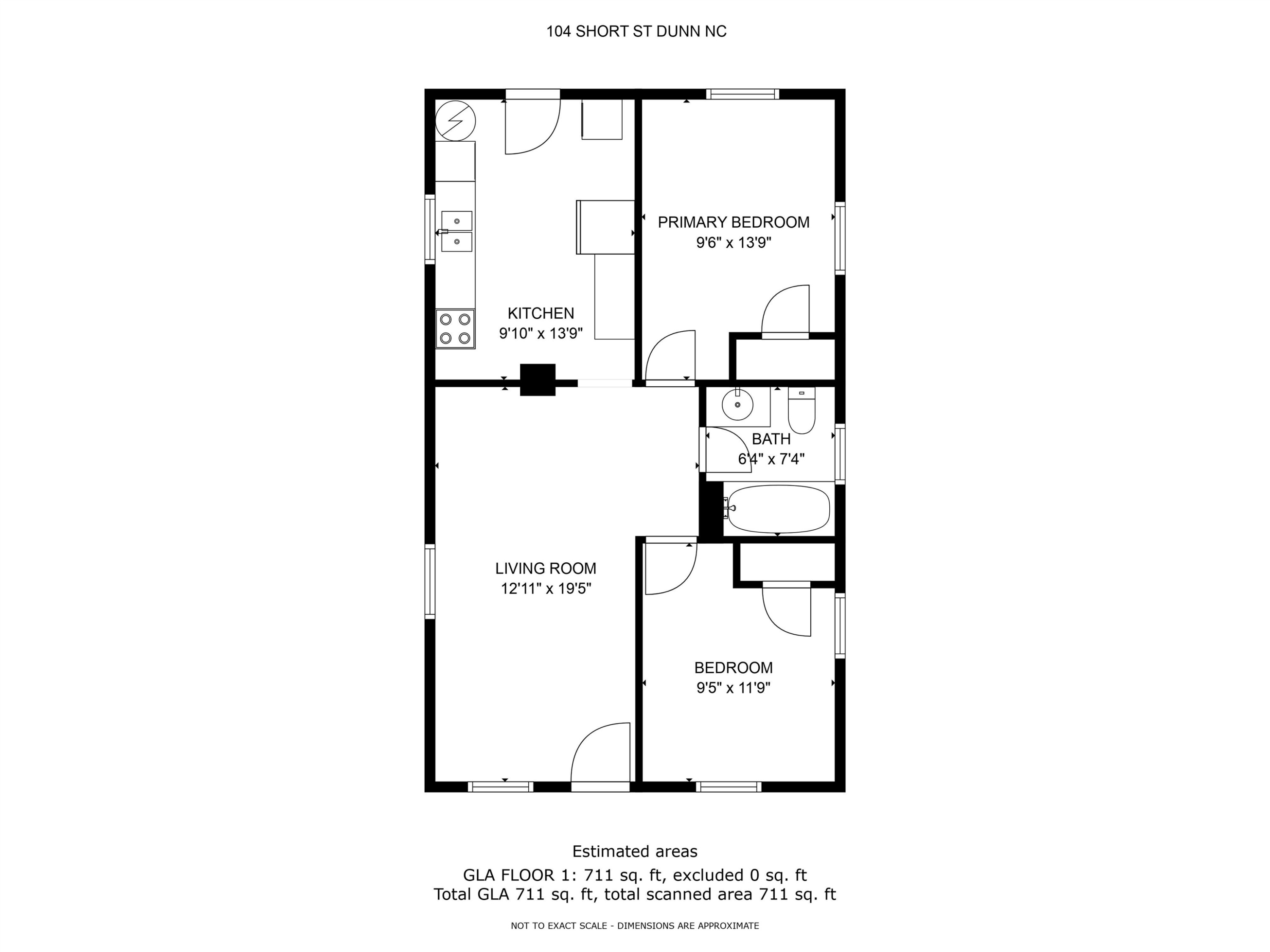 104 Short Street Dunn, NC 28334 - Photo 14 of 14 a picture of a room with a white wall and picture