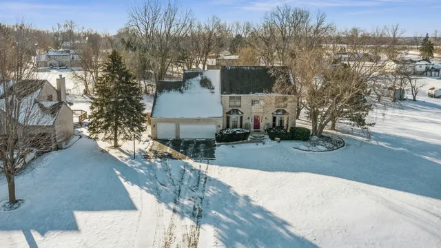 a view of a street with houses