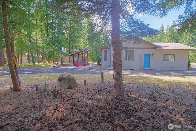 a view of backyard of green space