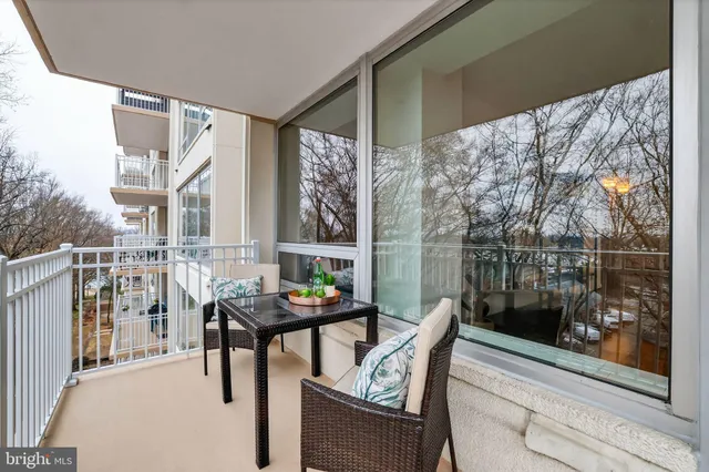 a outdoor view with a sitting space