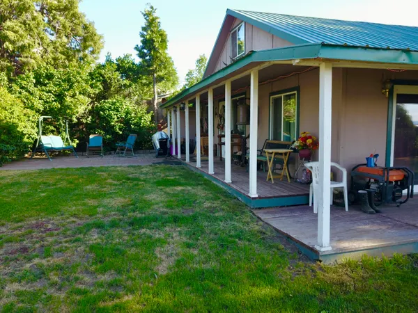 a view of an outdoor space and mountain view