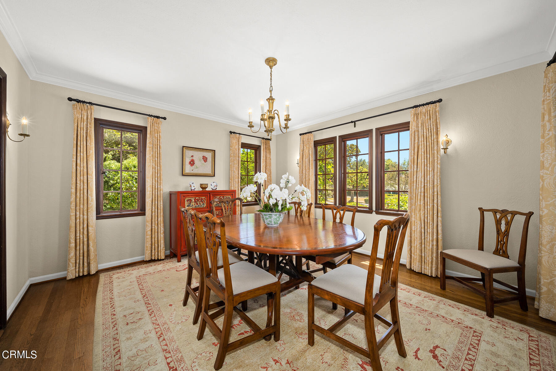 425 Prospect Circle South Pasadena, CA 91030 - Photo 5 of 19 a view of a dining room with furniture window and wooden floor