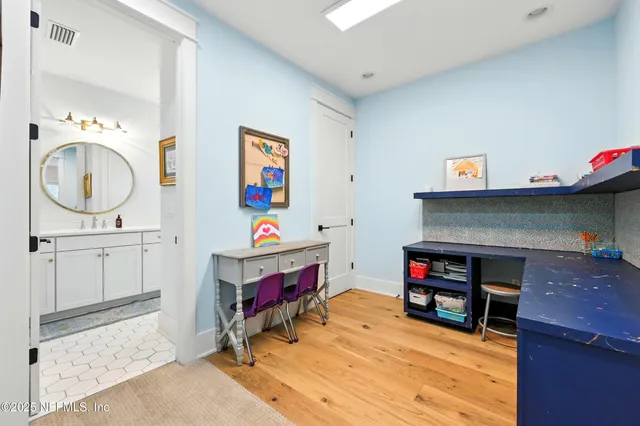 a view of a swimming pool with a lounge chairs