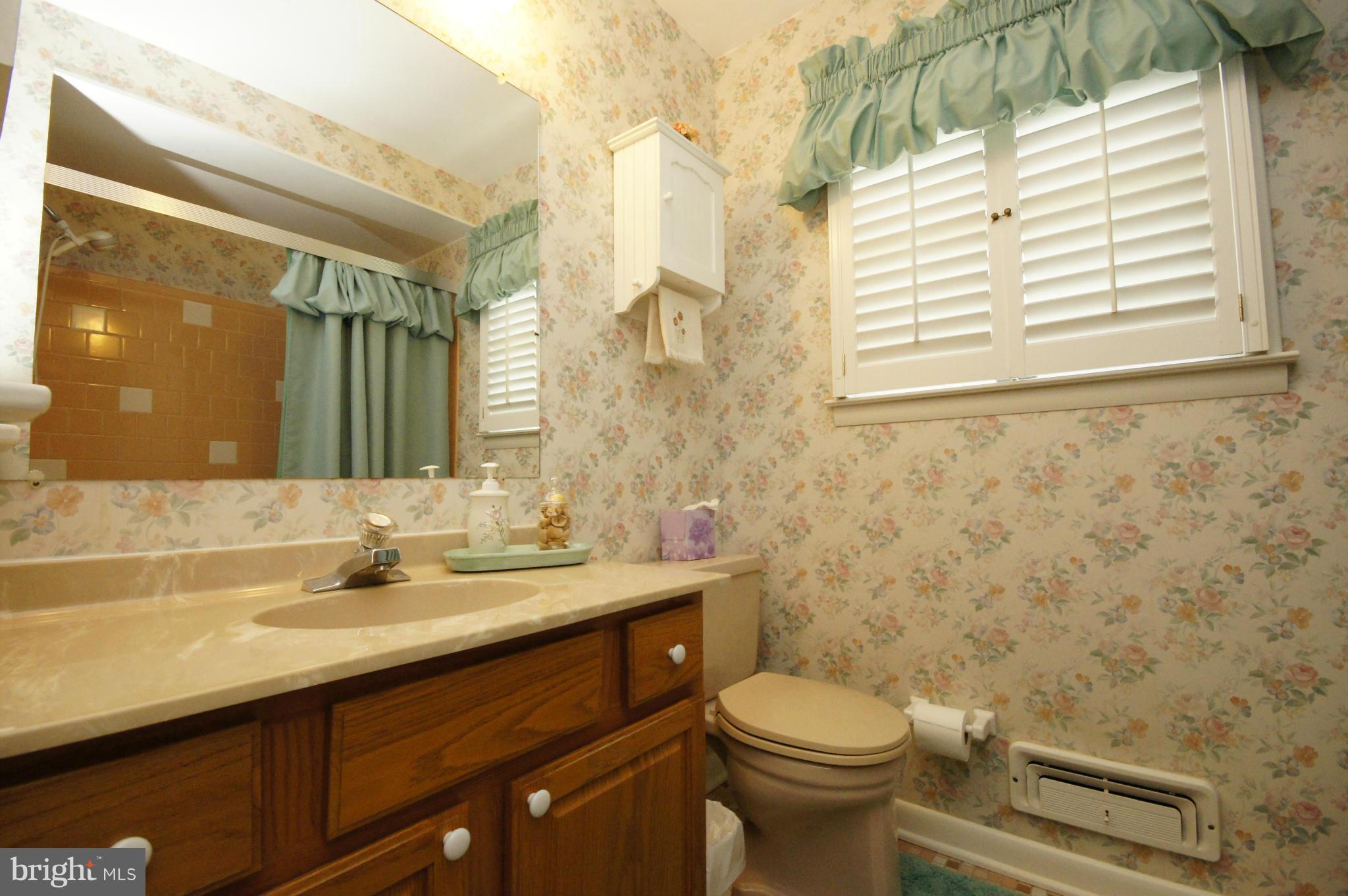 6202 Gilston Park Road Baltimore, MD 21228 - Photo 8 of 21 a bathroom with a sink a toilet and a mirror