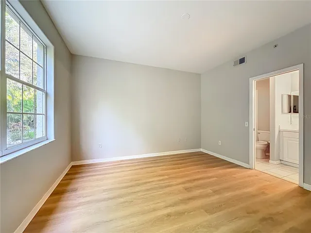an empty room with a window