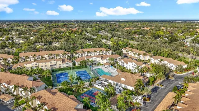 an aerial view of a city