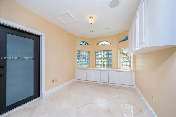 a view of a building with a porch