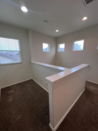 a room with cabinets