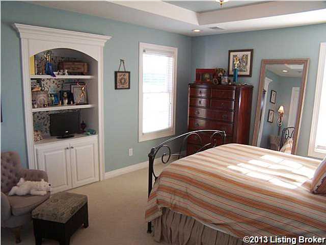 3530 Samuels Road Coxs Creek, KY 40013 - Photo 24 of 30 Bedroom #2 located on the 2nd floor with built in book/TV shelving, double windows with incredible views of the side and rear acreage, trey ceiling, carpeting and access to the Full Bath.