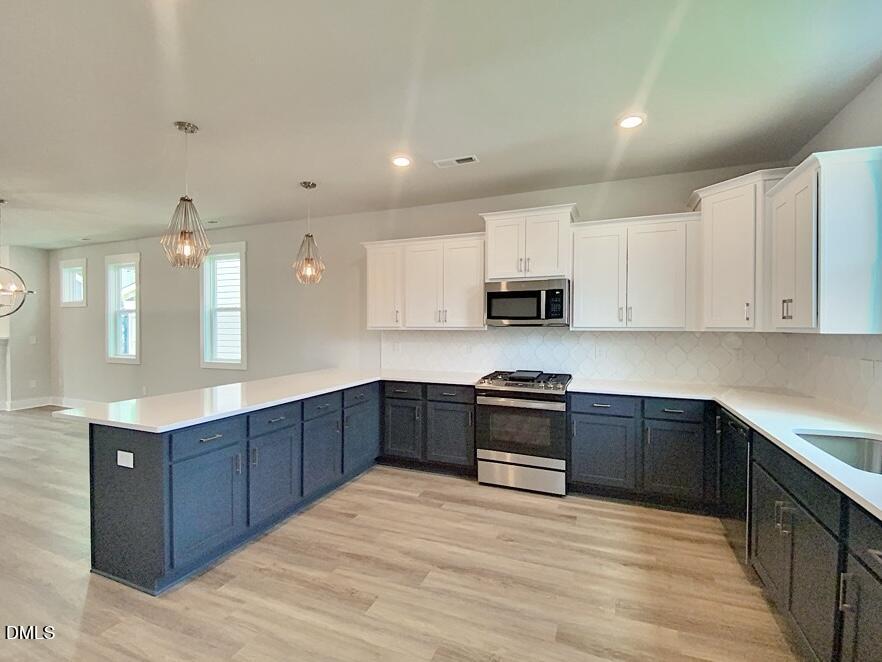 1309 Holding Village Way Wake Forest, NC 27587 - Photo 6 of 28 a kitchen with stainless steel appliances granite countertop a stove and cabinets