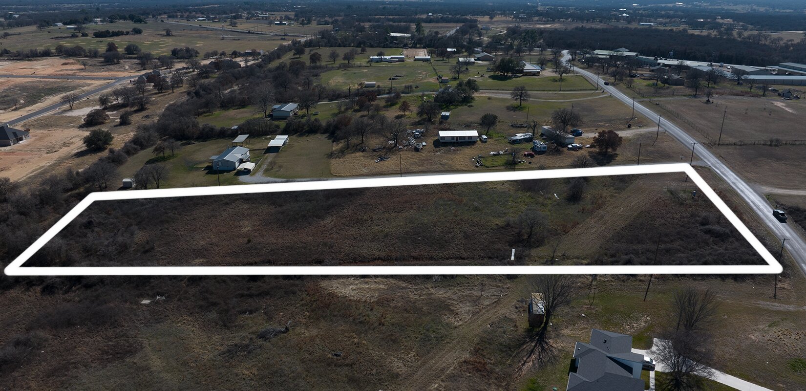 230 Big Salty Lane Springtown, TX 76082 - Photo 3 of 4 View of property location with property boundaries highlighted and rural landscape