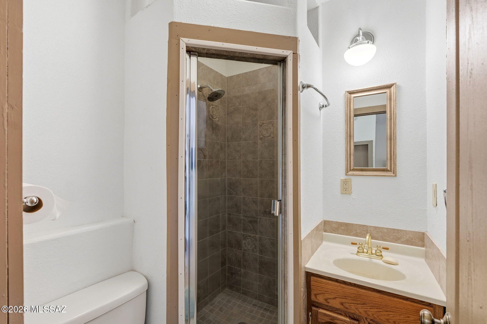 12810 West Gunsmoke Road Tucson, AZ 85736 - Photo 31 of 51 a bathroom with a sink a toilet and shower