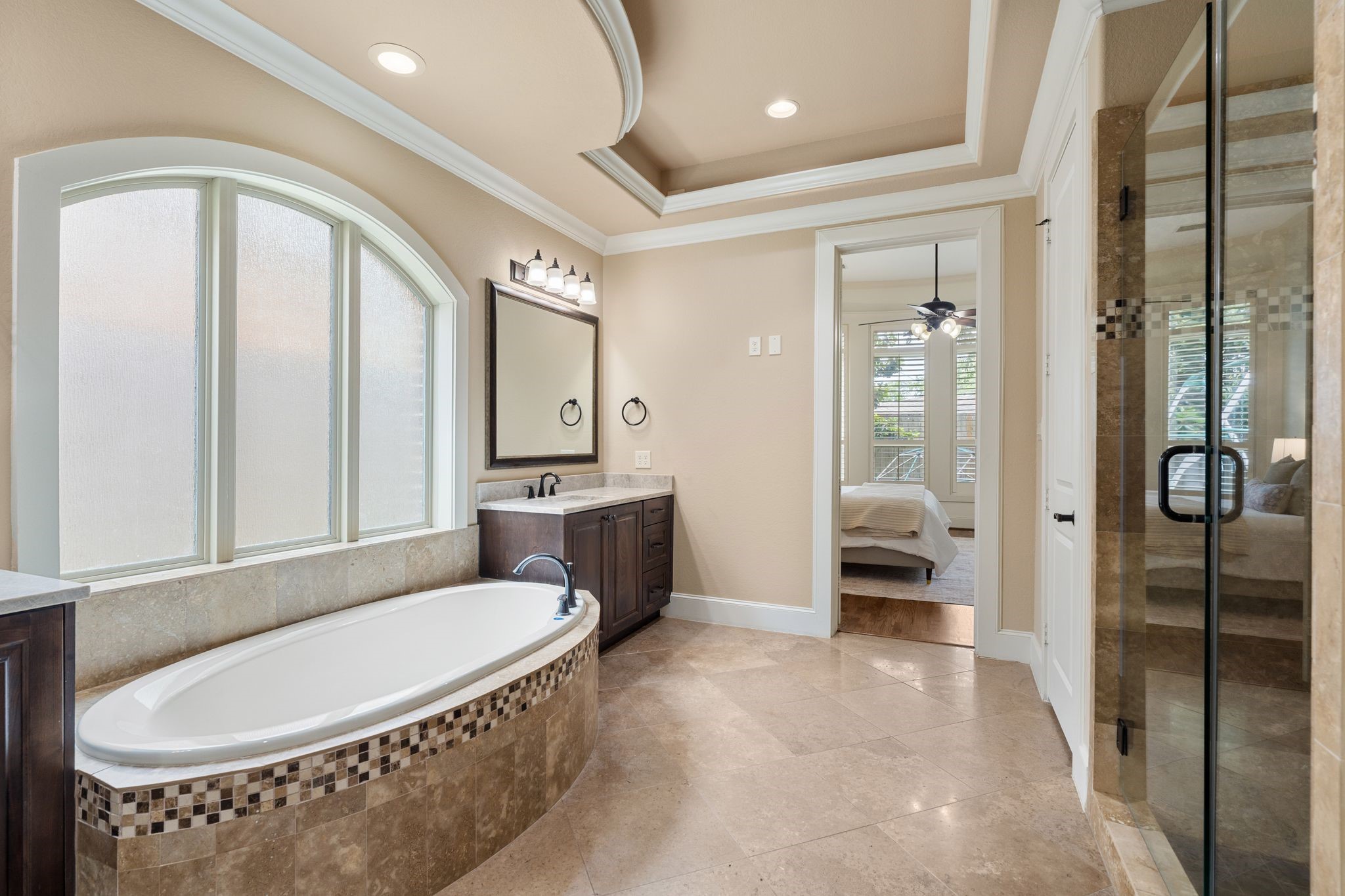 1418 Du Barry Lane Houston, TX 77018 - Photo 22 of 45 a bathroom with a tub toilet and shower