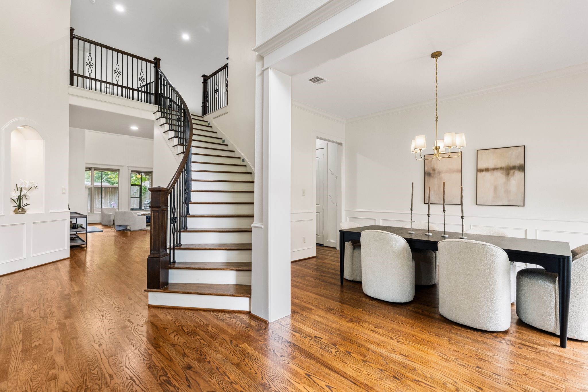 1418 Du Barry Lane Houston, TX 77018 - Photo 25 of 45 a dining room with furniture entryway and wooden floor