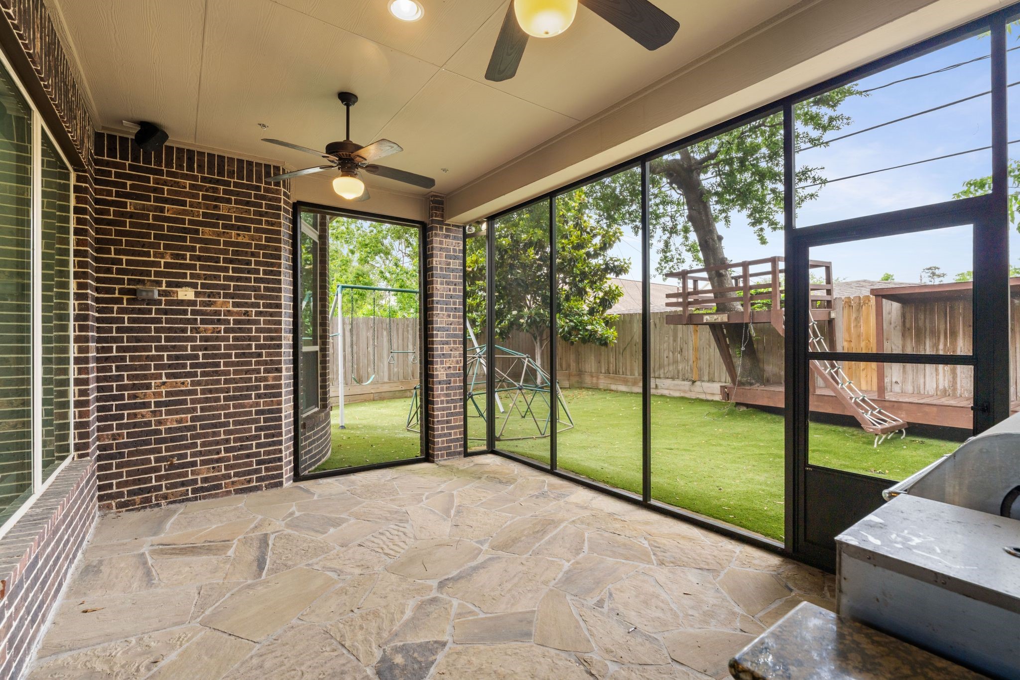 1418 Du Barry Lane Houston, TX 77018 - Photo 37 of 45 a view of a porch with furniture and garden