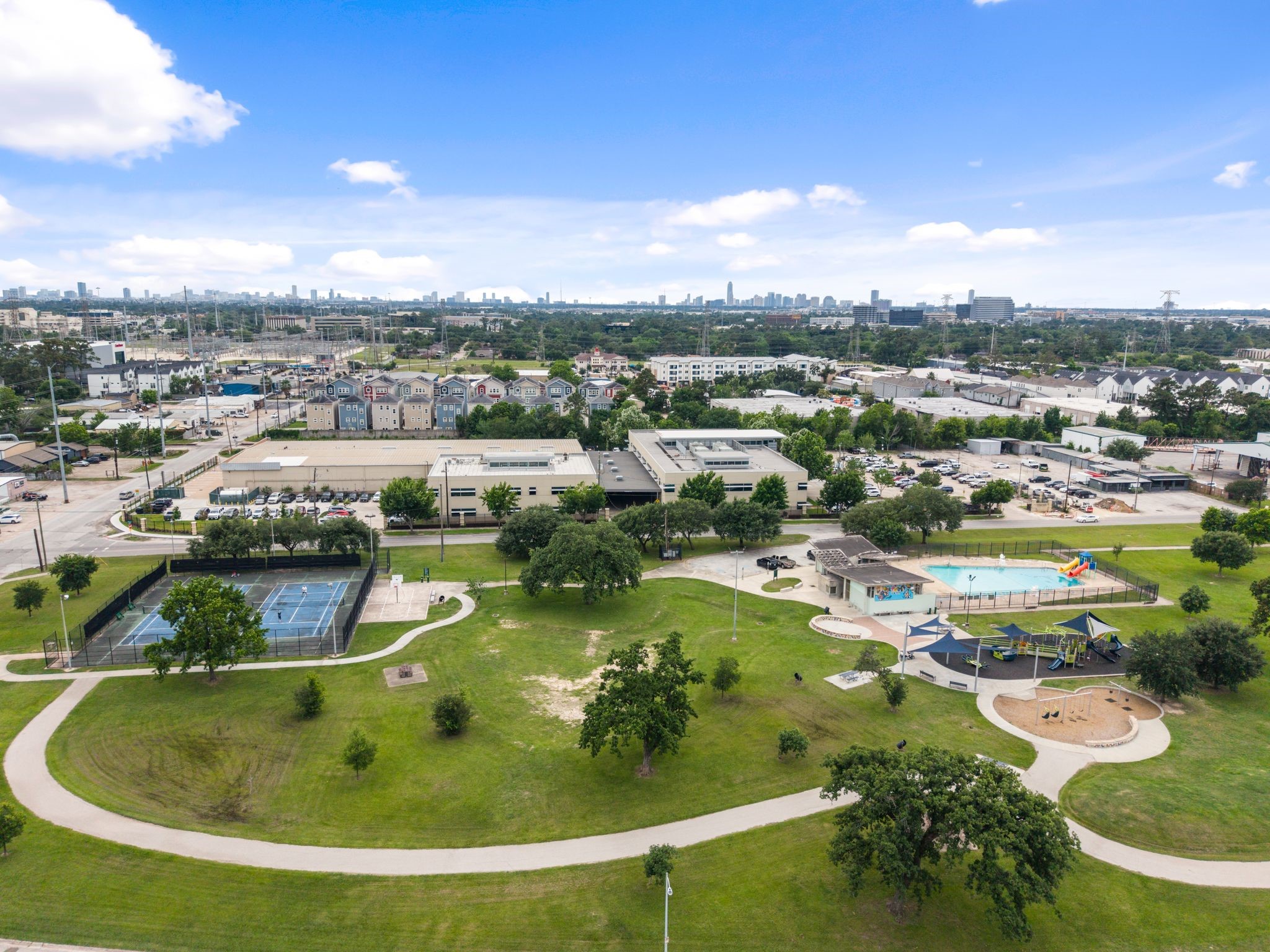 1418 Du Barry Lane Houston, TX 77018 - Photo 42 of 45 a view of a lake with a yard