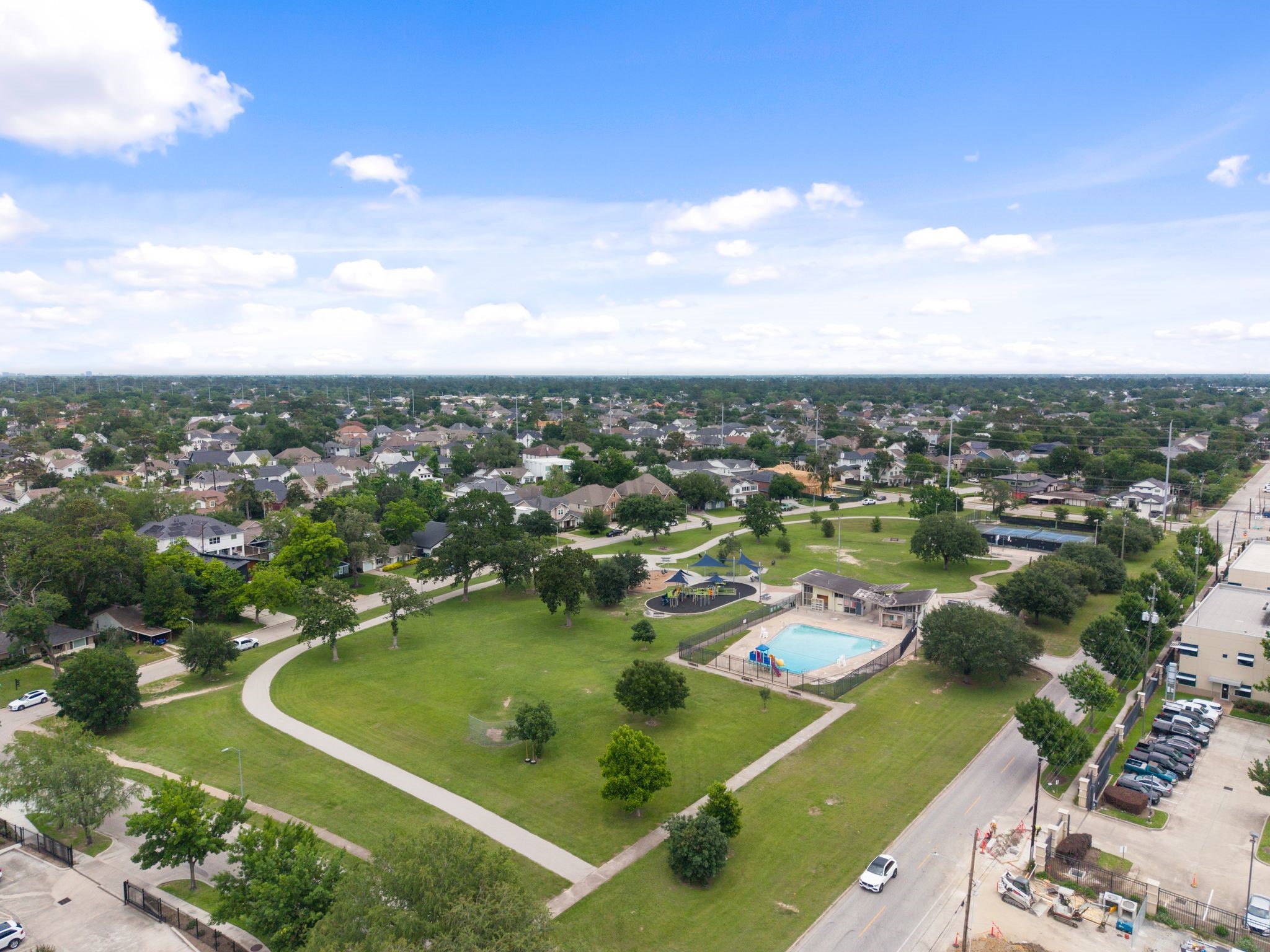 1418 Du Barry Lane Houston, TX 77018 - Photo 43 of 45 an aerial view of a city