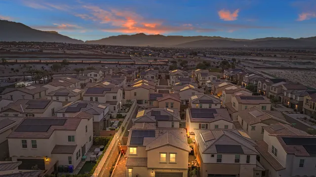 an aerial view of a city