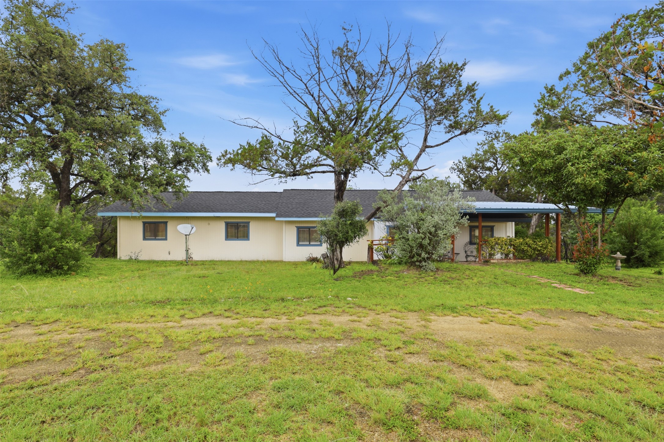 27600 Ranch To Market 1431 Marble Falls, TX 78654 - Photo 3 of 33 View to House with Covered Entry from Driveway