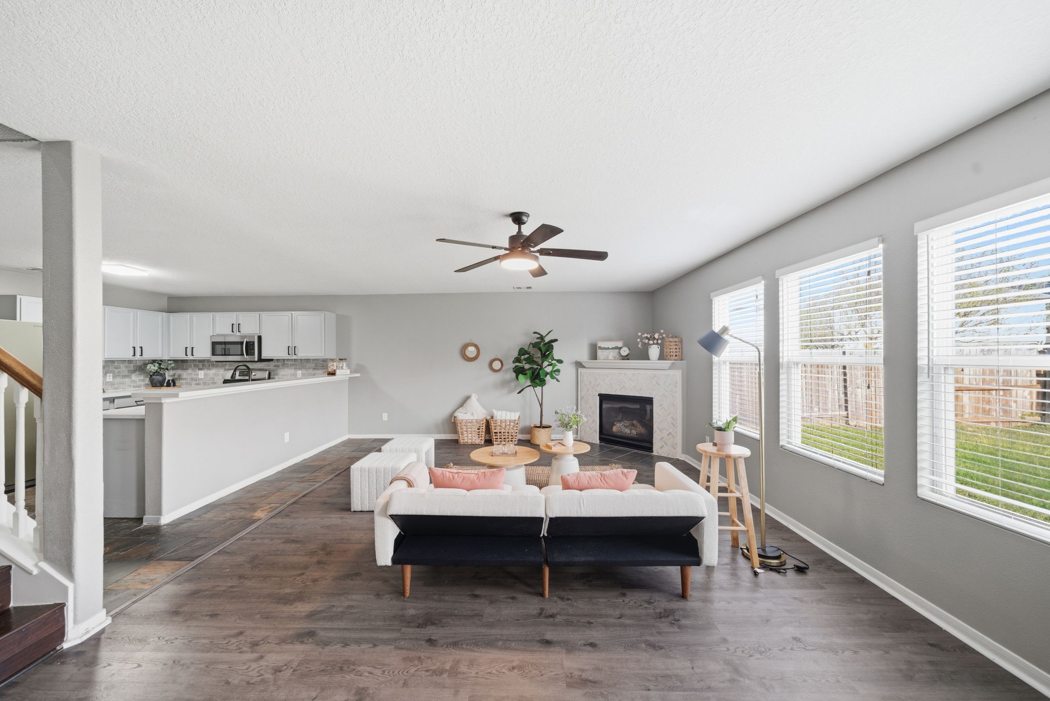 14422 Leafy Tree Drive Houston, TX 77090 - Photo 8 of 40 a living room with furniture fireplace and window