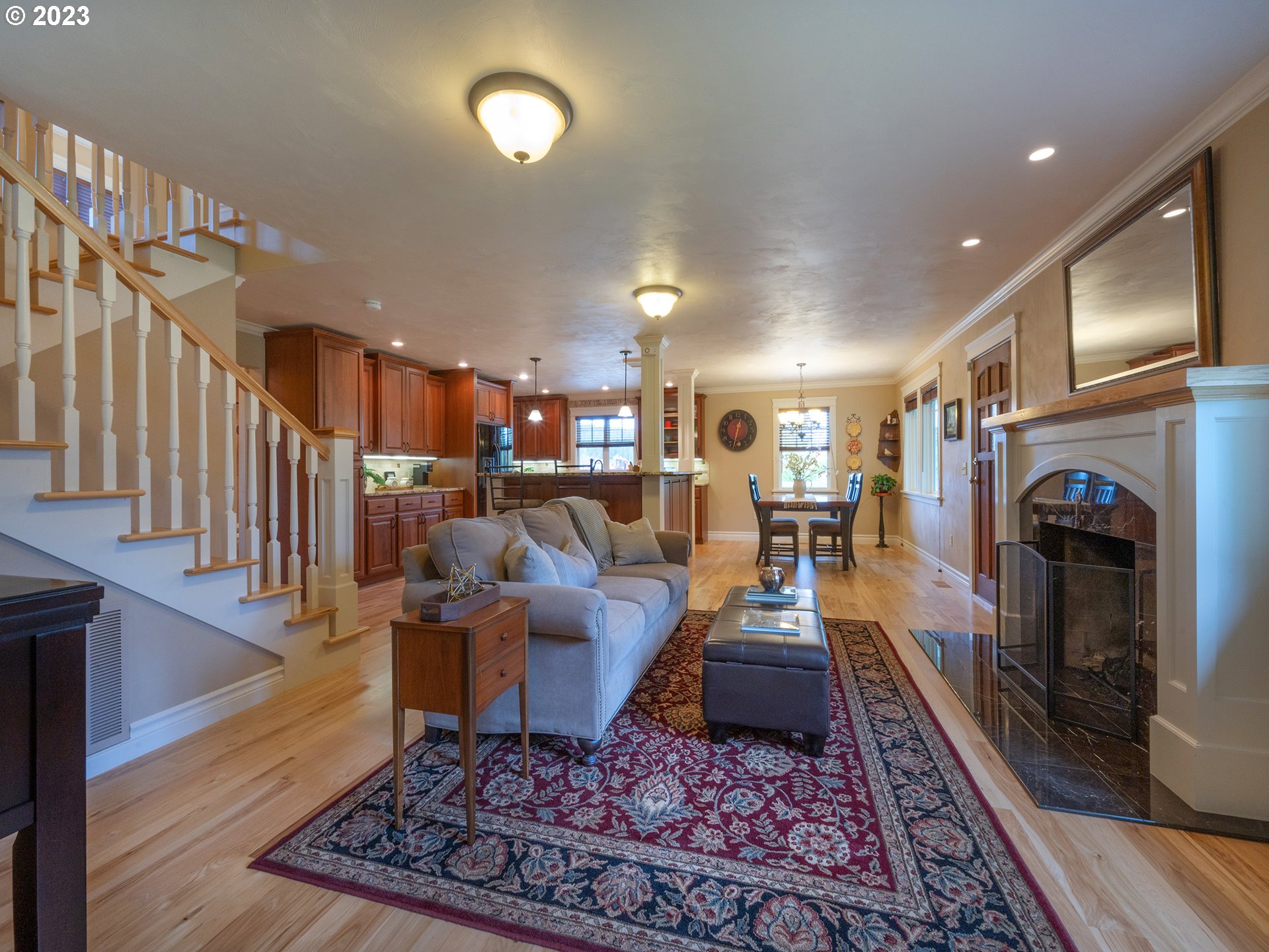 37692 Wheeler Road Dexter, OR 97431 - Photo 6 of 48 a living room with furniture fireplace and wooden floor