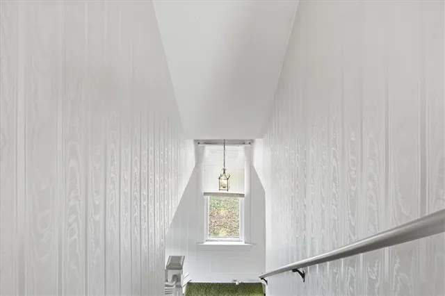 a view of an entryway with stairs