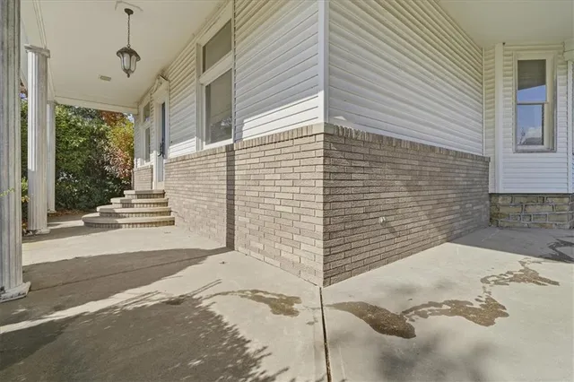 a view of a door front of a house