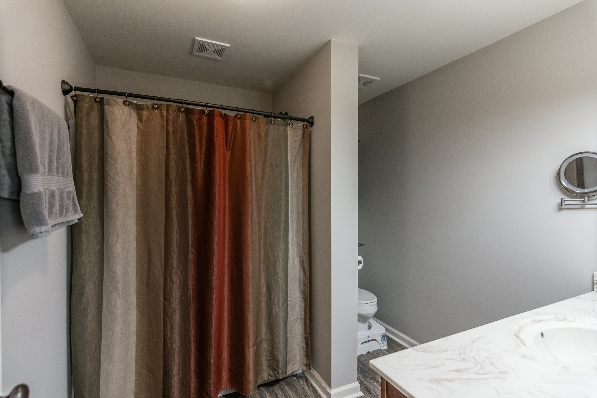 3879 Green Road Springfield, TN 37172 - Photo 22 of 44 a bathroom with a shower curtain and a sink