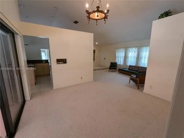 a view of a livingroom with a chair