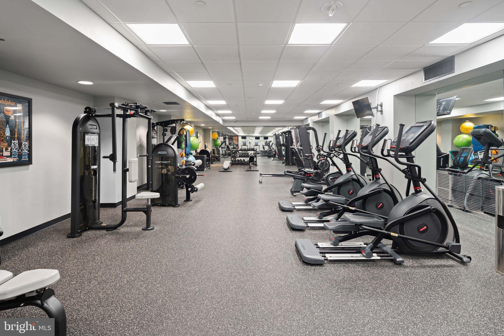 2601 Pennsylvania Avenue, Unit 846 Philadelphia, PA 19130 - Photo 34 of 40 a view of a room with gym equipment