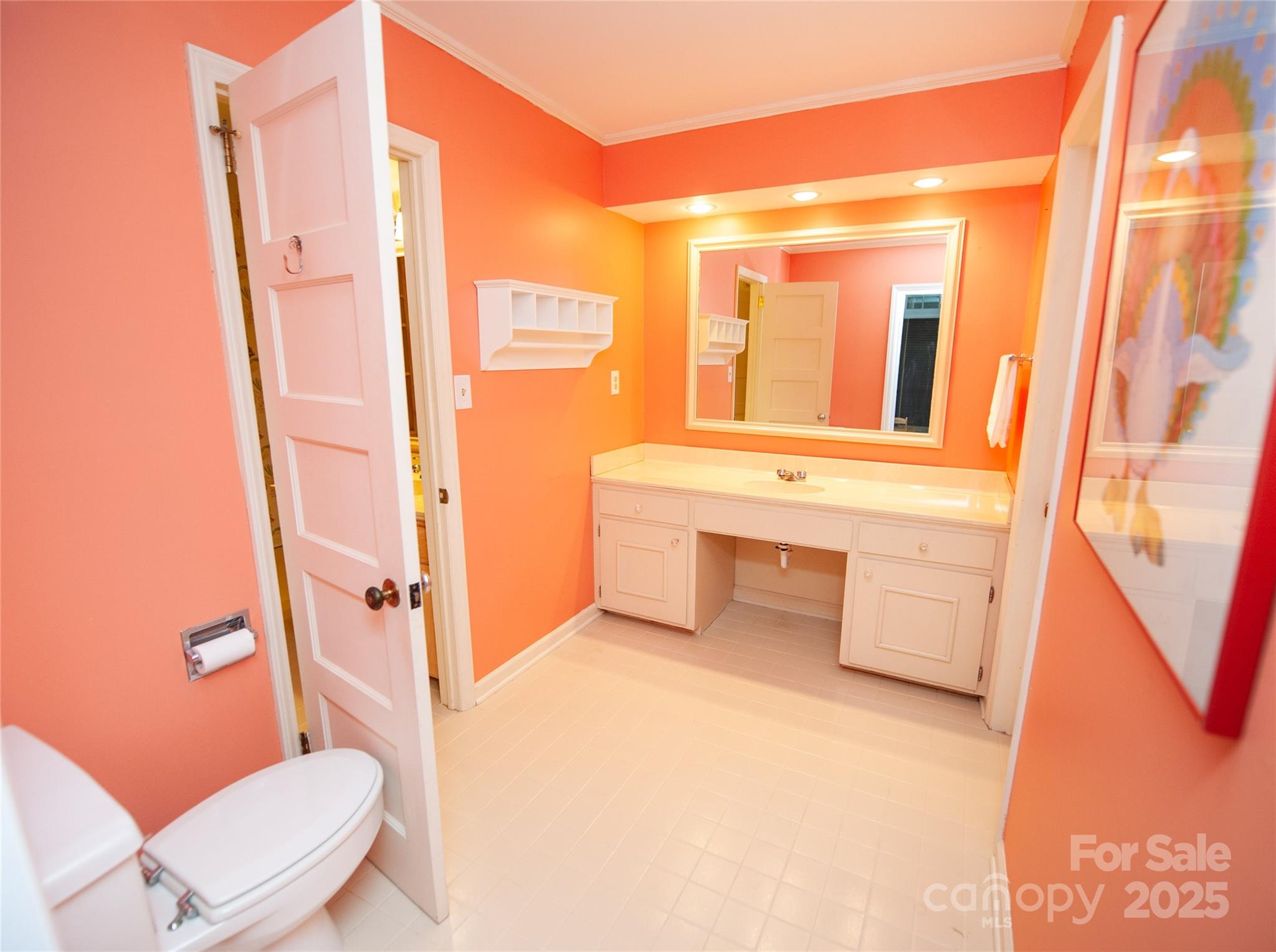 447 North Washington Street Rutherfordton, NC 28139 - Photo 25 of 48 a bathroom with a granite countertop sink toilet and shower