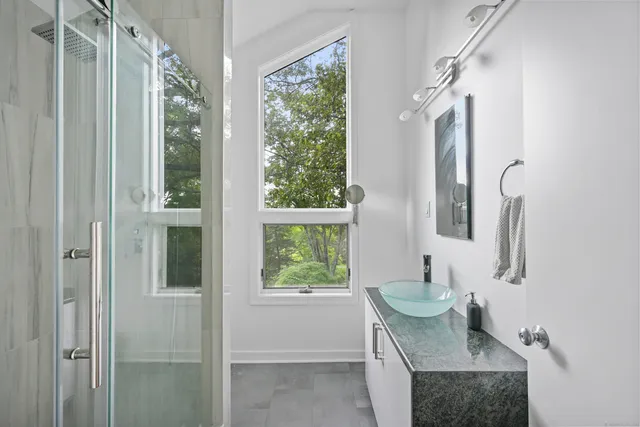 a living room with furniture and a couch