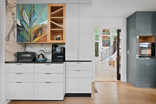 a view of a window in a kitchen