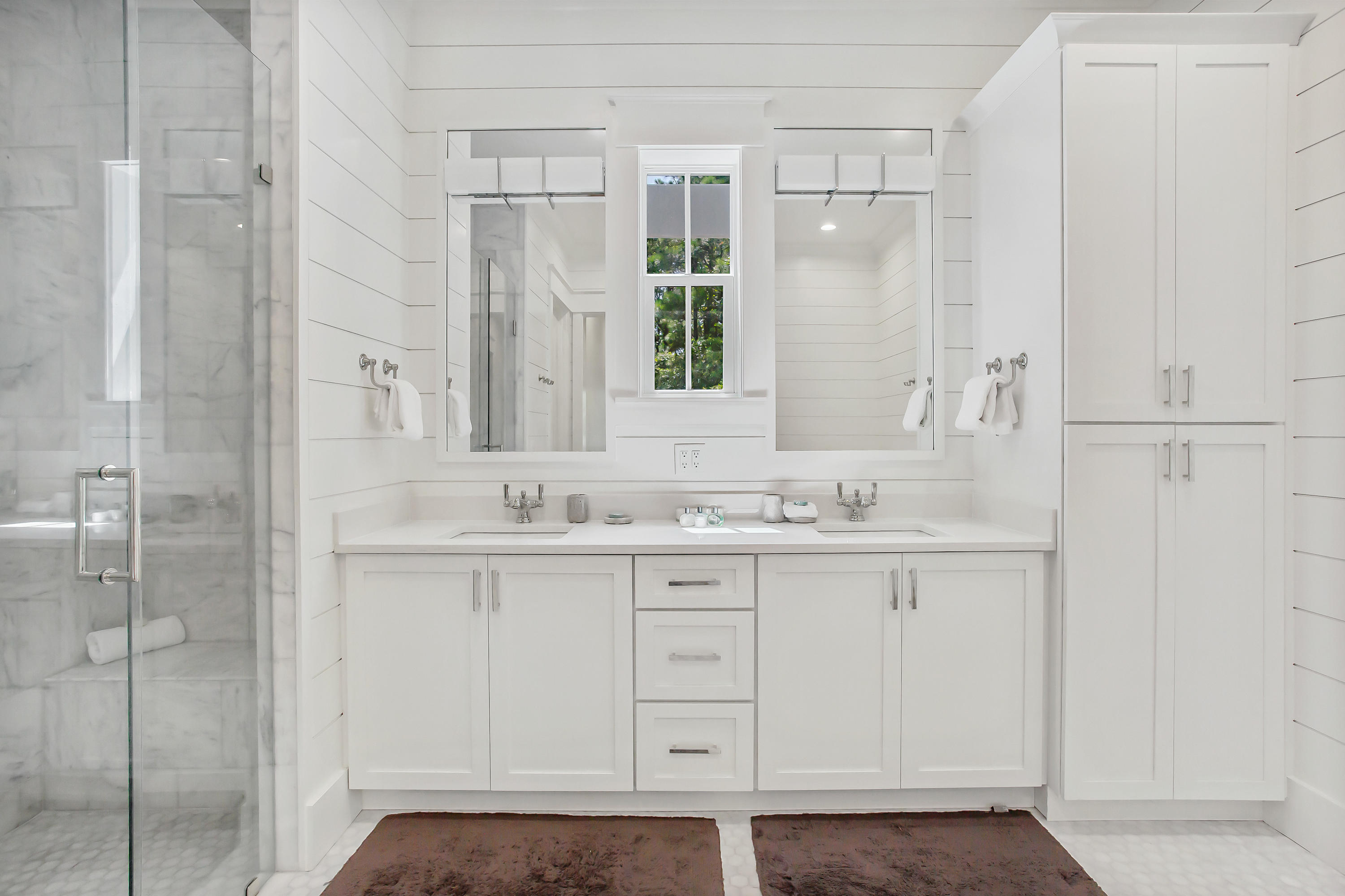 177 Grayton Trail Road Santa Rosa Beach, FL 32459 - Photo 27 of 78 a bathroom with a granite countertop sink and a mirror