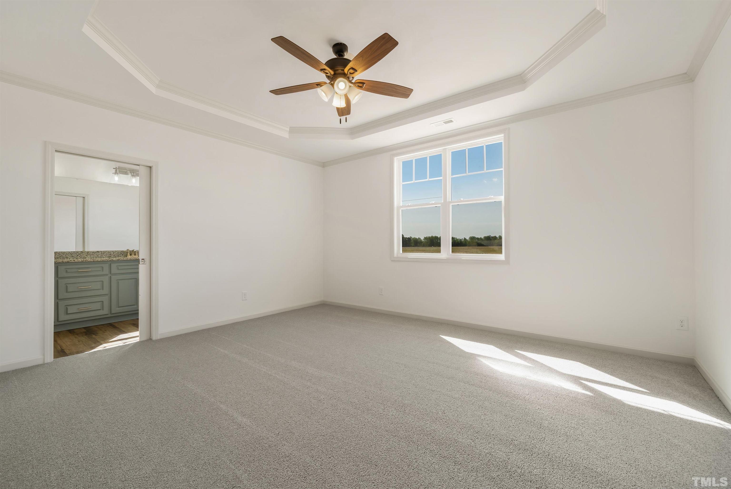 4107 Needham Road Bailey, NC 27807 - Photo 10 of 24 an empty room with windows and ceiling fan