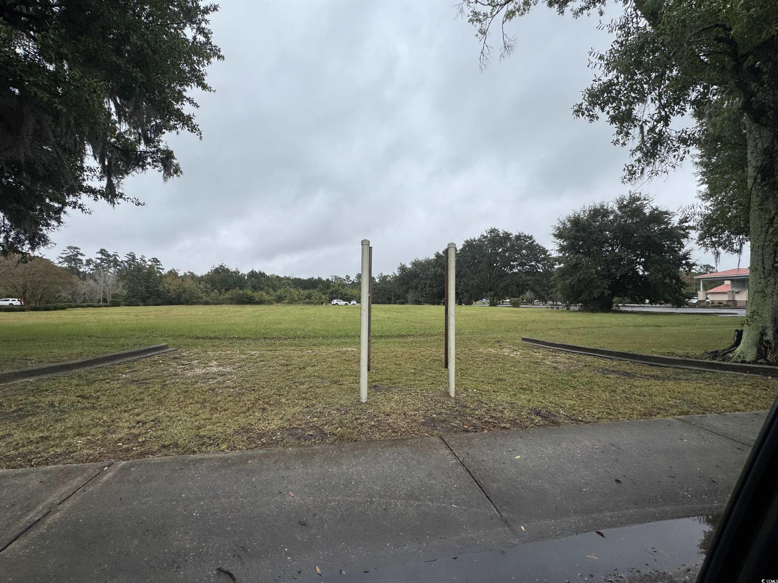 View of home's community with a lawn