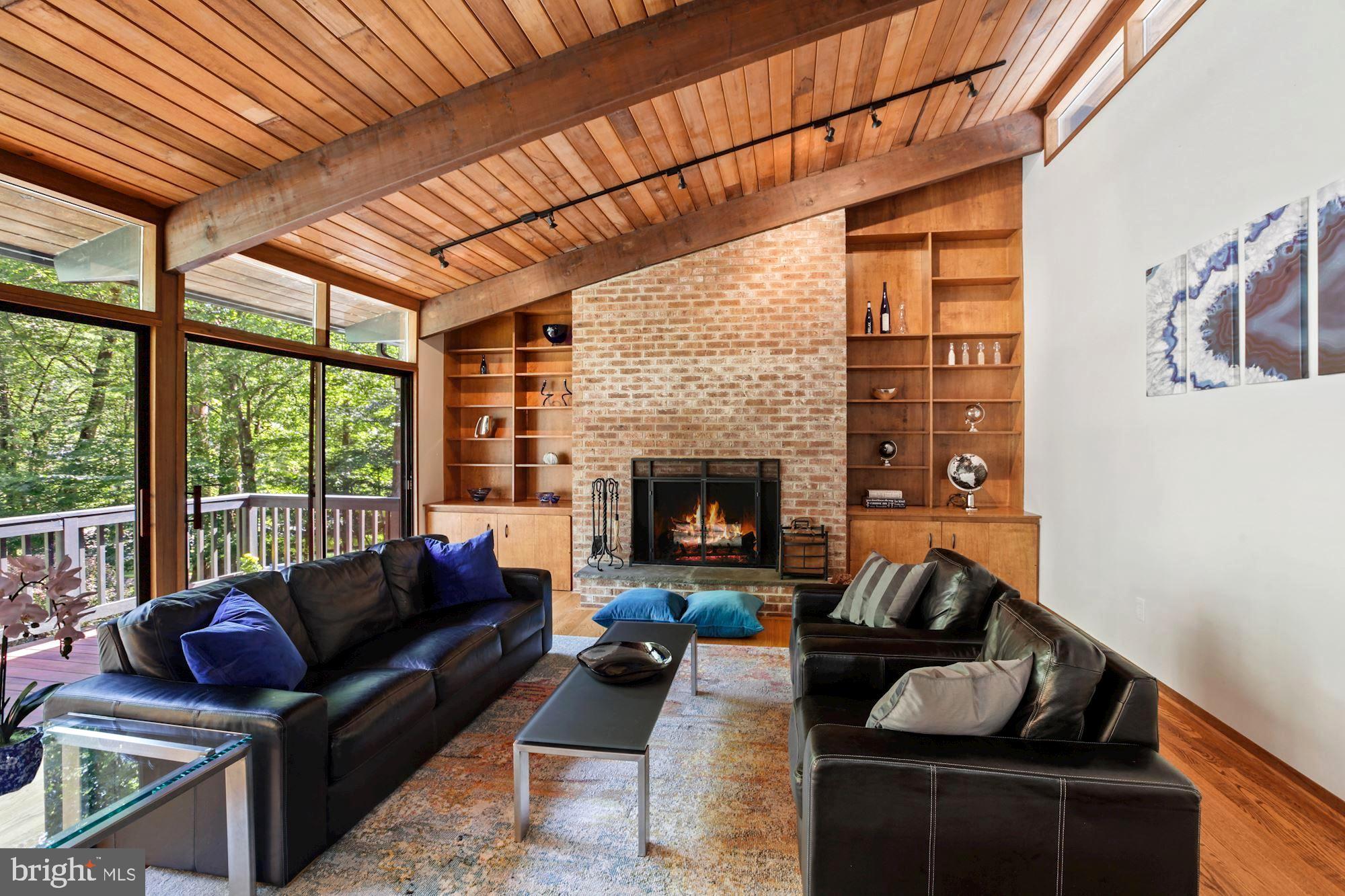 11008 Fawsett Road Potomac, MD 20854 - Photo 4 of 31 Cozy, exposed brick, wood burning fireplace