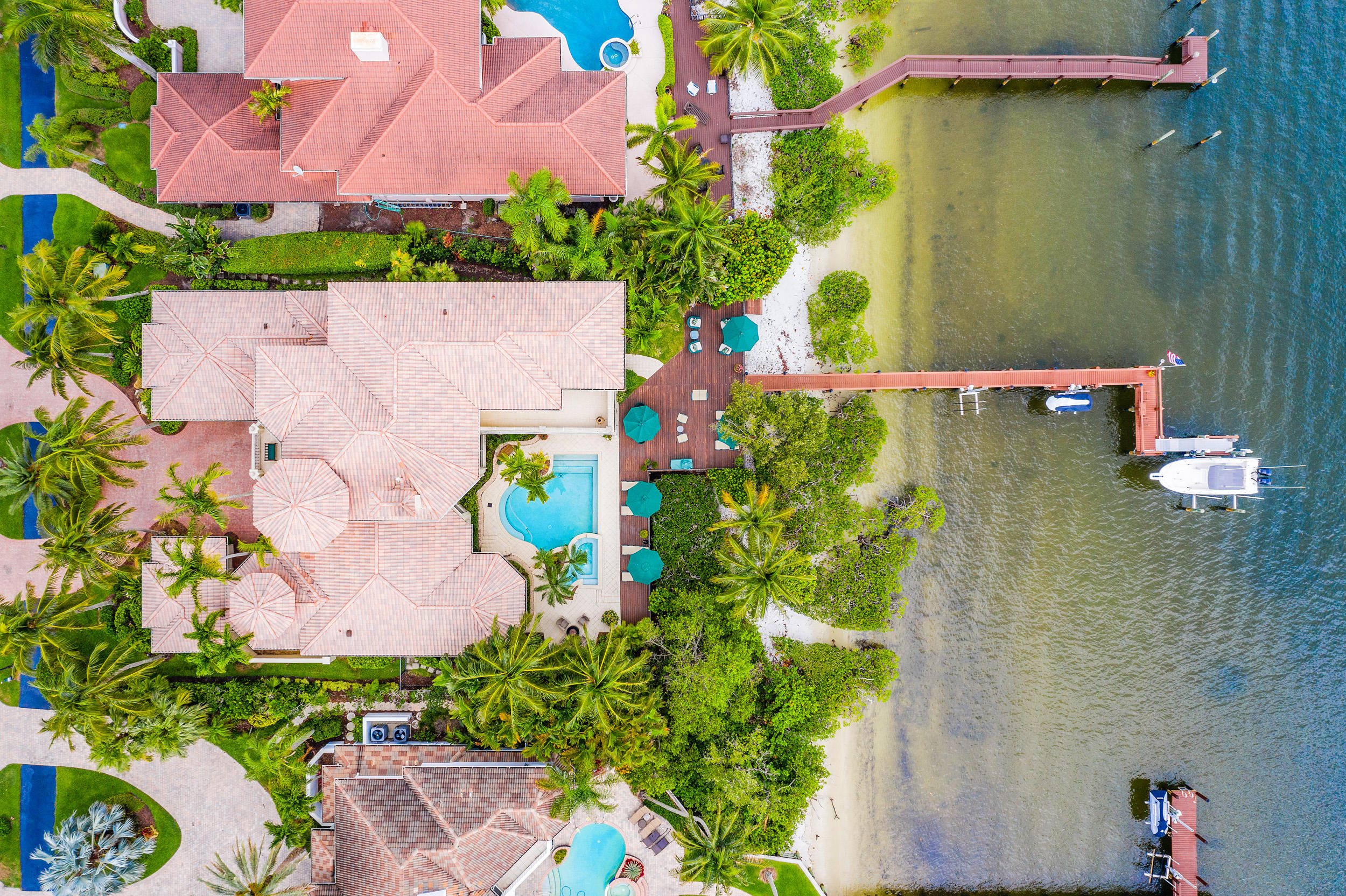 3152 Casseekey Island Road Jupiter, FL 33477 - Photo 39 of 45 an aerial view of a house