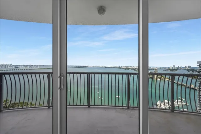 a view of balcony with city view