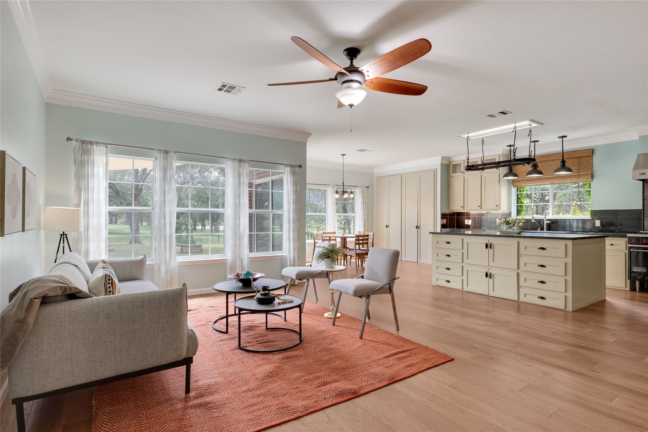 122 Avenida Brisa Fresca Road Kyle, TX 78640 - Photo 36 of 36 The floorplan downstairs is incredibly flexible with almost every area being able to do double duty as living or dining with room to spare.