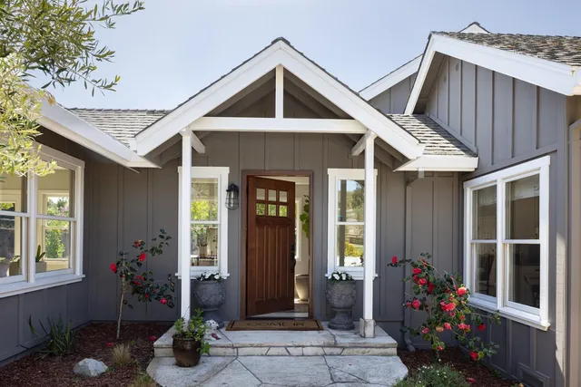 a front view of a house