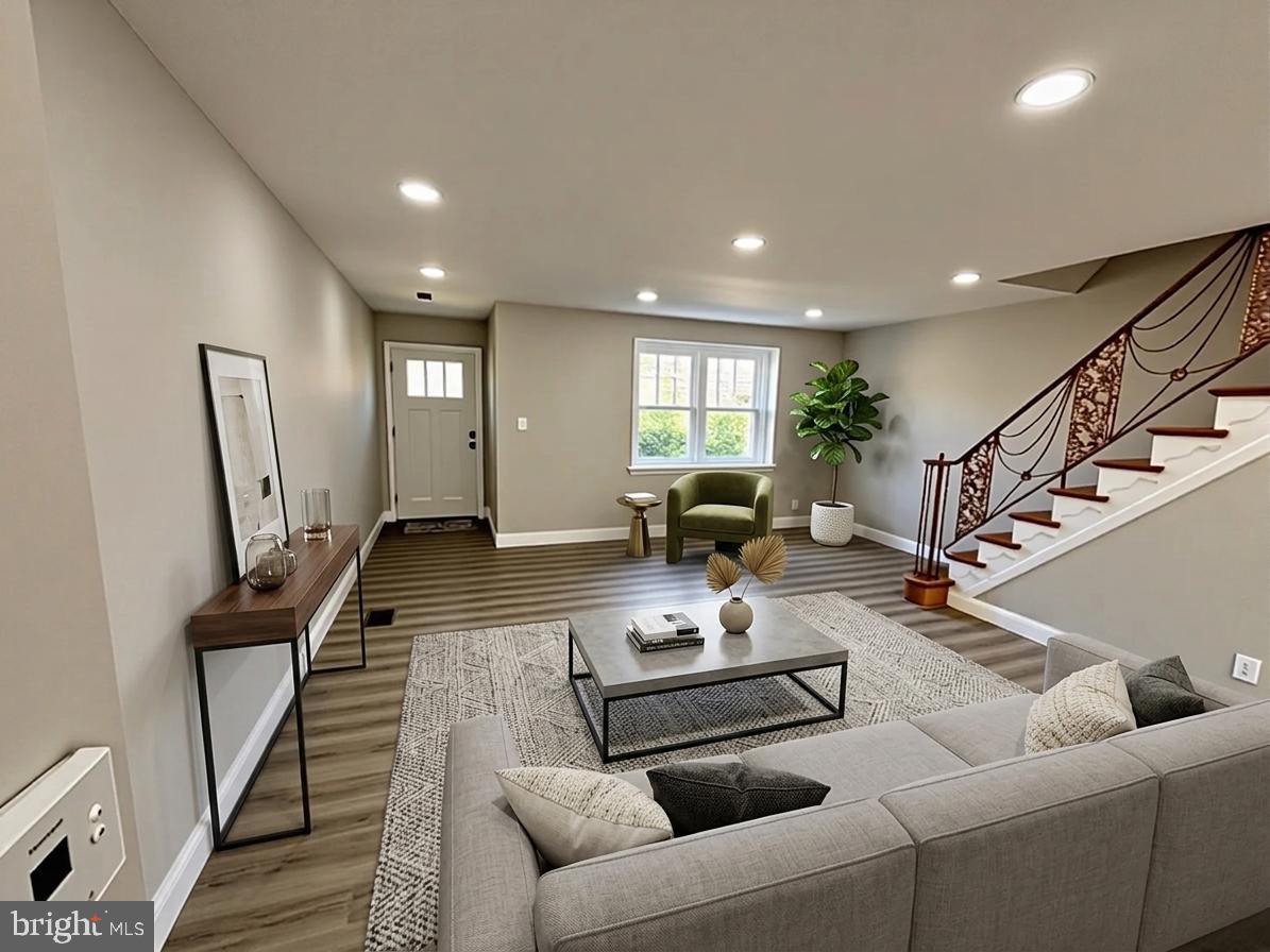 8266 Temple Road Philadelphia, PA 19150 - Photo 12 of 38 Living Room - Virtually Staged