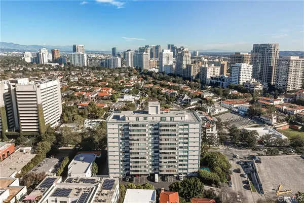 an aerial view of a city
