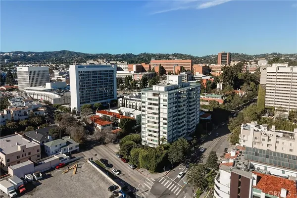 an aerial view of city