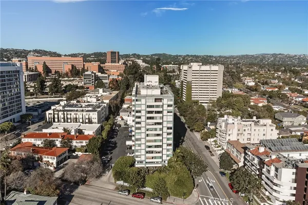 a view of city and patio