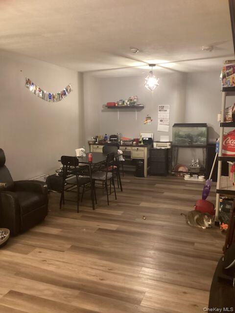Dining room with wood finished floors